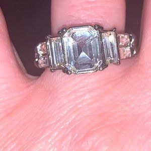 Diamond fashion ring stretch backing one size  B4 of any of my jewelry G1 free